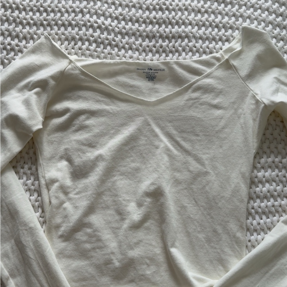 Cream Long Sleeve Top